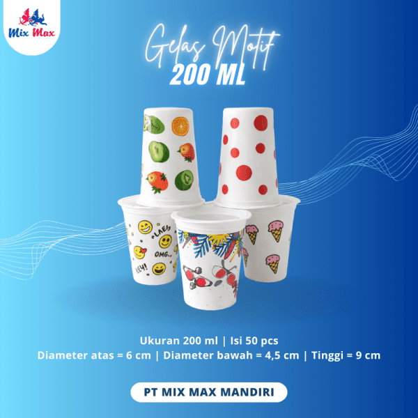 Gelas Motif 200 Ml