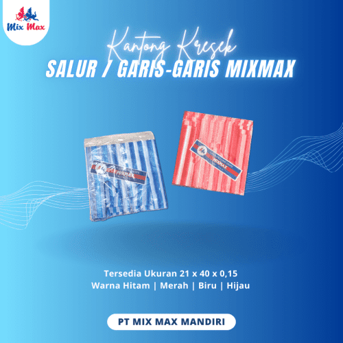 KRESEK SALUR GARIS-GARIS MIXMAX Kantong Kresek Salur MixMax