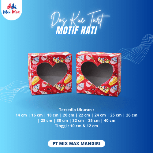 Dus Kue Tart Motif Hati